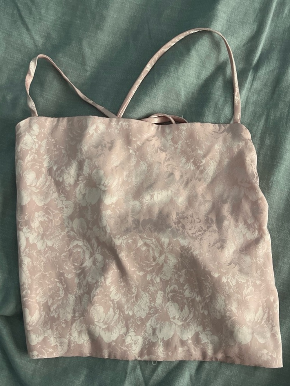 Garage Pink Floral Jacquard Satin Cami